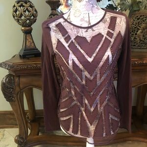 Beaded Maroon Shirt